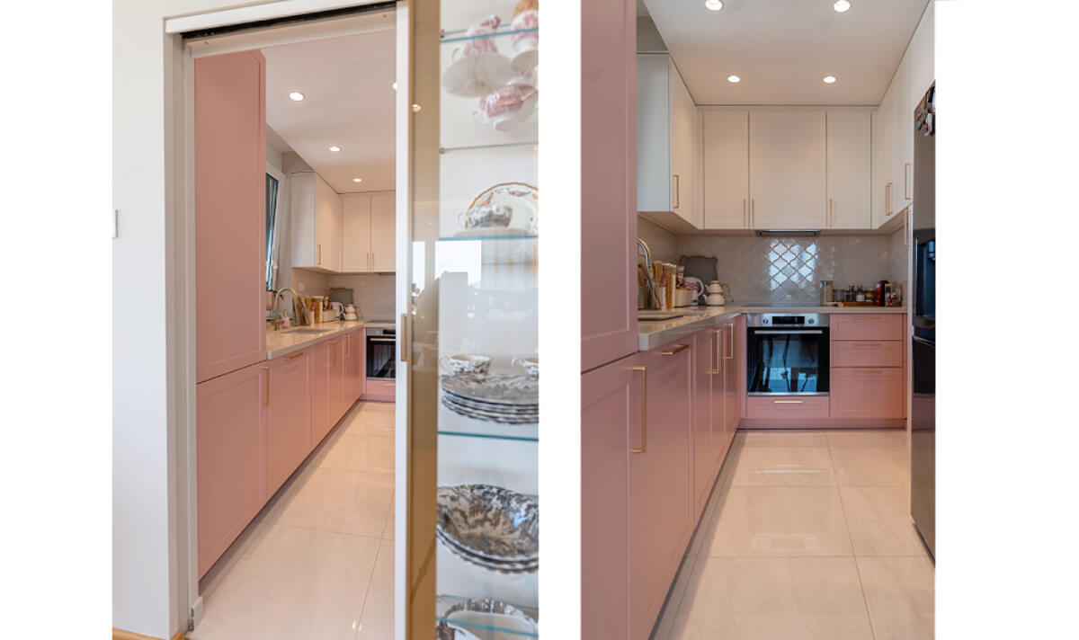 Kitchen – modern – pastel – pink