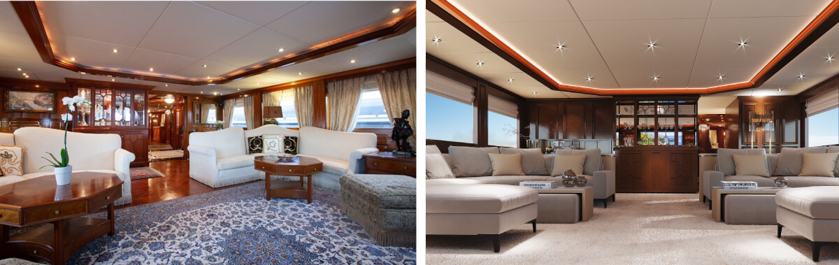 Interior renovation of main saloon